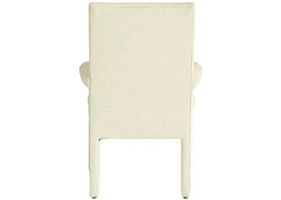 Monroe Armchair - Crypton Linen - Handcrafted - Ivory