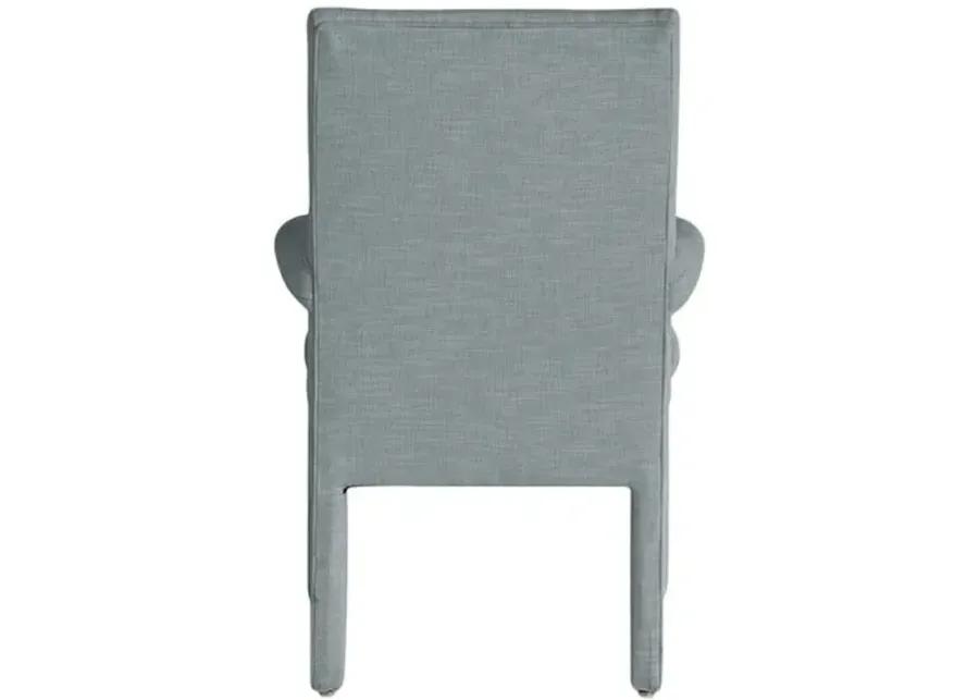 Monroe Armchair - Crypton Linen - Handcrafted - Blue