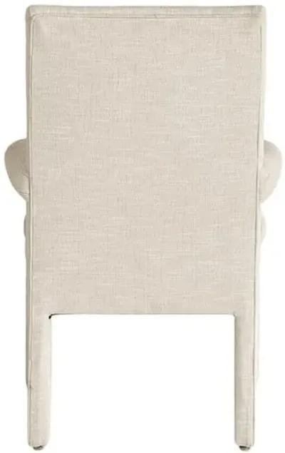 Monroe Armchair - Crypton Linen - Handcrafted - Ivory