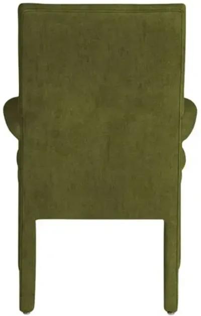 Monroe Armchair - Crypton Velvet - Handcrafted - Green