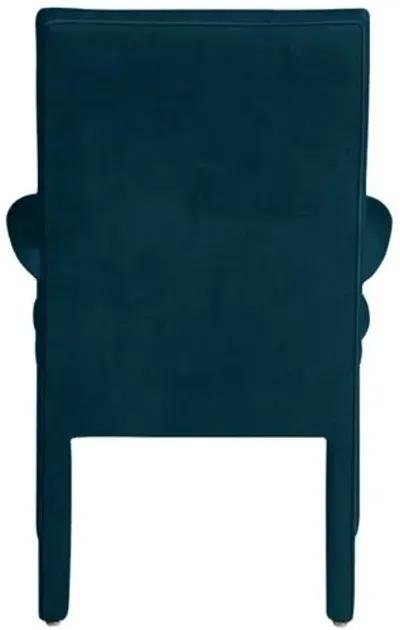 Monroe Armchair - Crypton Velvet - Handcrafted - Blue