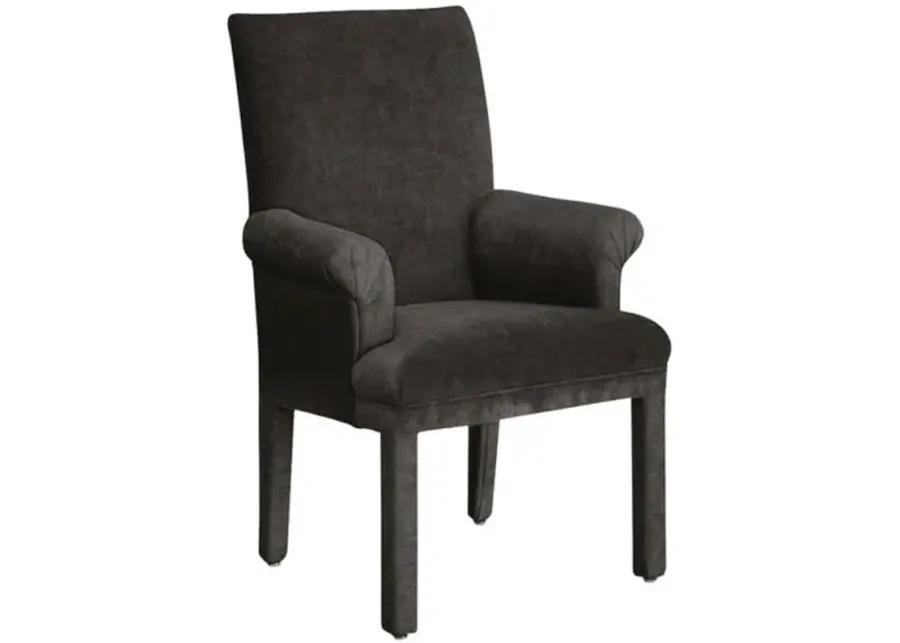 Monroe Armchair - Crypton Velvet - Handcrafted - Gray