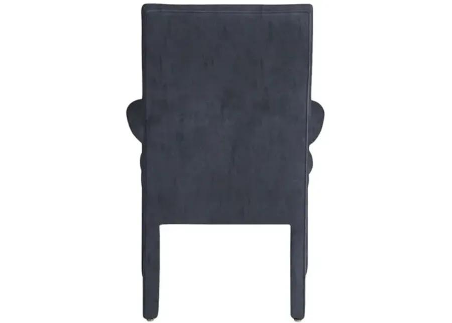 Monroe Armchair - Crypton Velvet - Handcrafted - Blue