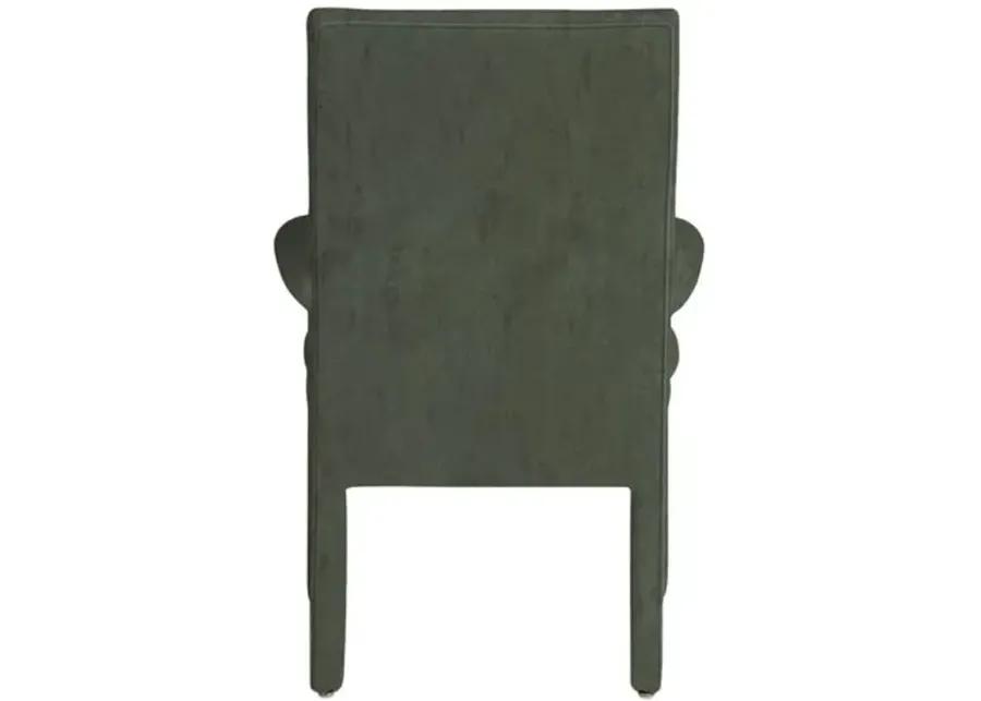 Monroe Armchair - Crypton Velvet - Handcrafted - Green