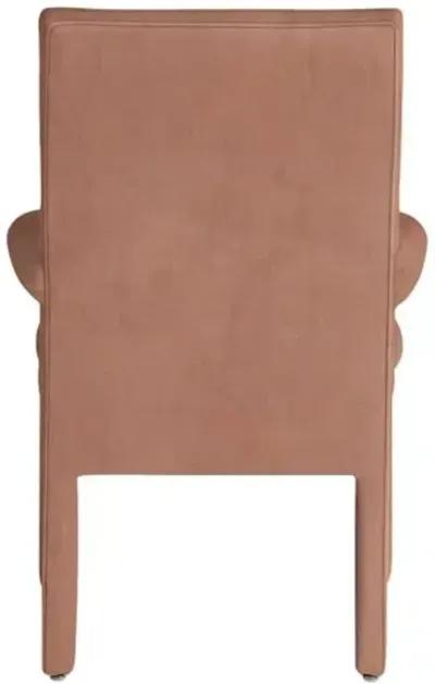 Monroe Armchair - Crypton Velvet - Handcrafted - Pink