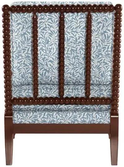 Bankwood Spindle Chair - Lunden Floral - Handcrafted - Blue