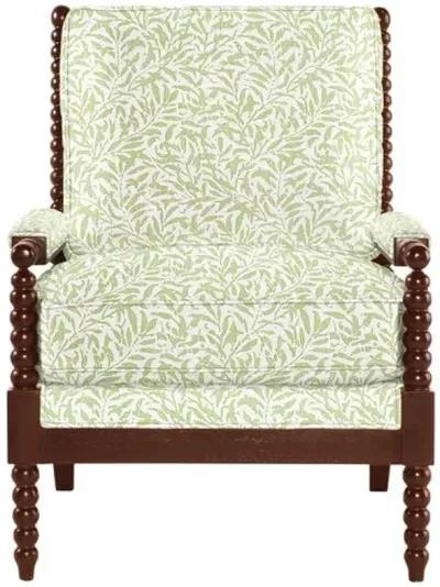 Bankwood Spindle Chair - Lunden Floral - Handcrafted - Green