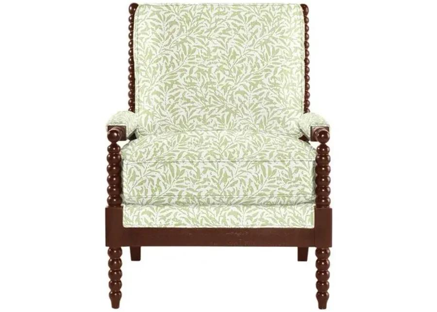 Bankwood Spindle Chair - Lunden Floral - Handcrafted - Green