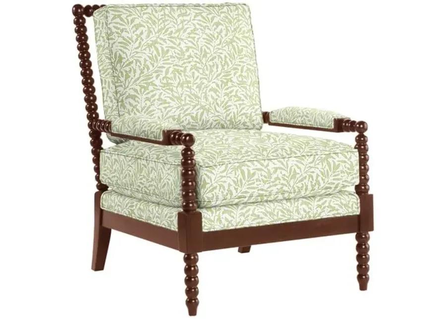 Bankwood Spindle Chair - Lunden Floral - Handcrafted - Green