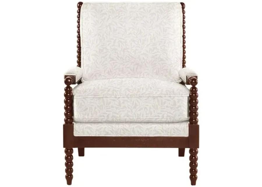 Bankwood Spindle Chair - Lunden Floral - Handcrafted - Ivory