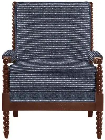 Bankwood Spindle Chair - Marina Stripe - Handcrafted - Blue