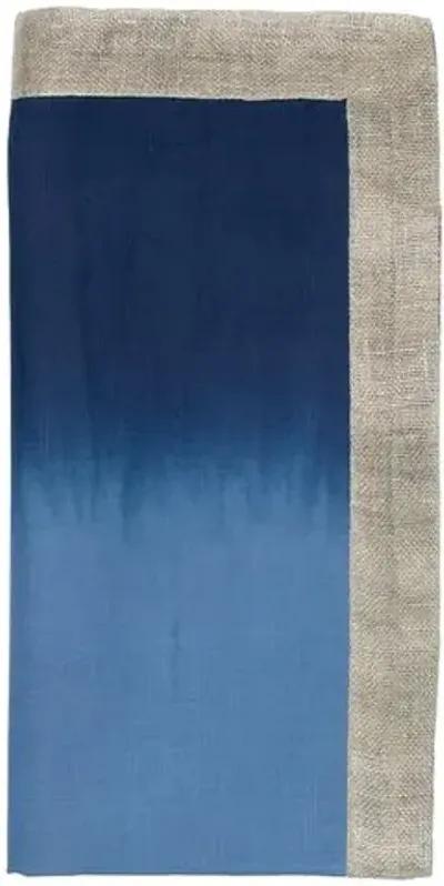 Set of 4 Dip Dye Napkins - Kim Seybert - Blue