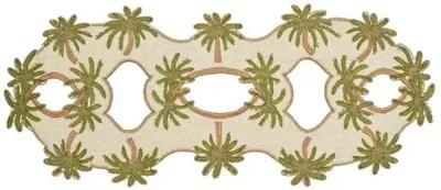 Oasis Runner - Ivory - Green & Gold - Kim Seybert - Multi