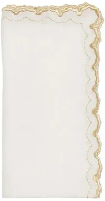 Set of 4 Arches Napkins - Kim Seybert - Gold