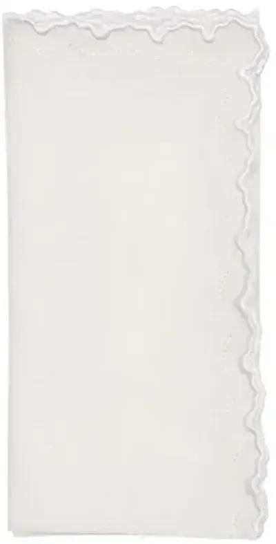 Set of 4 Arches Napkins - Kim Seybert - White