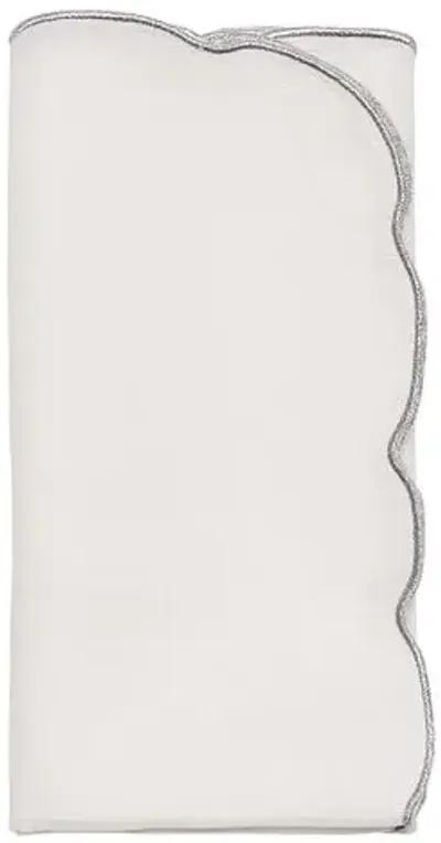 Set of 4 Luminance Napkins - Kim Seybert - Silver