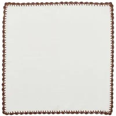 Set of 4 Shell Edge Napkins - Kim Seybert - Brown