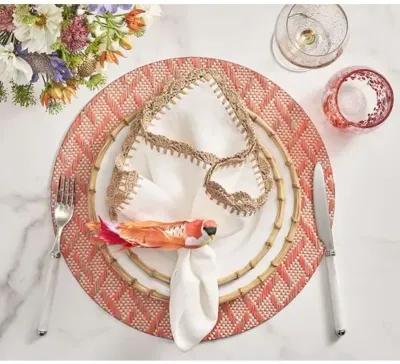 Set of 4 Basketweave Placemats - Kim Seybert - Pink