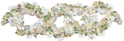 Gardenia Runner in Sky - White & Yellow - Kim Seybert - Multi