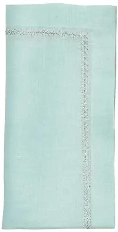 Set of 4 Classic Napkins - Kim Seybert - Green