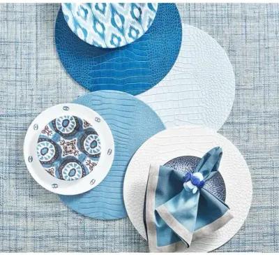 Set of 4 Croco Placemats - Kim Seybert - Blue