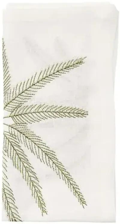 Set of 4 Palm Coast Napkins - Kim Seybert - Green