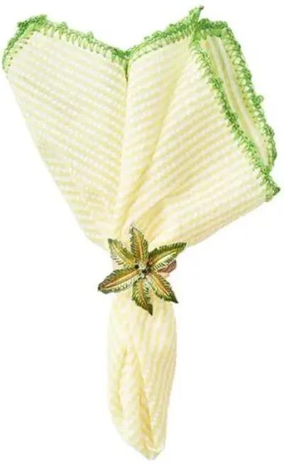 Set of 4 Seersucker Napkins - Kim Seybert - Green