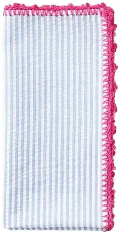 Set of 4 Seersucker Napkins - Kim Seybert - Pink