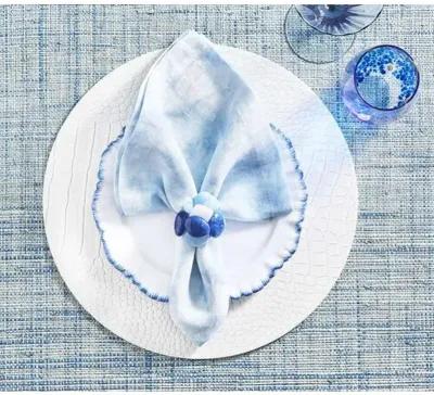 Set of 4 Croco Placemats - Kim Seybert - White