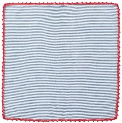 Set of 4 Seersucker Napkins - Kim Seybert - Red