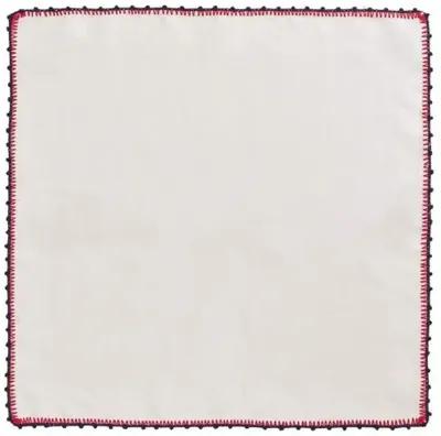 Set of 4 Knotted Edge Napkins - Kim Seybert - Red