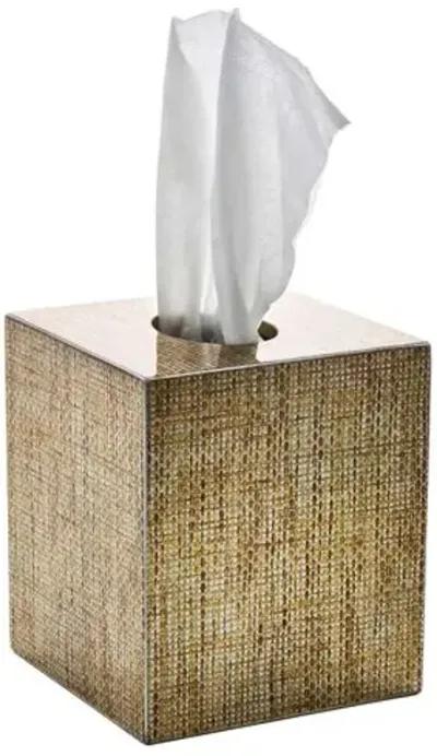 Angkor Tissue Box - Brown & Gold - Kim Seybert