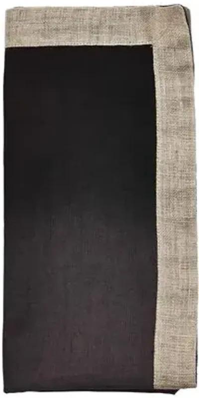 Set of 4 Dip Dye Napkins - Kim Seybert - Gray