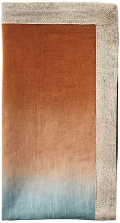 Set of 4 Dip Dye Napkins - Kim Seybert - Brown