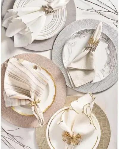 Set of 4 Croco Placemats - Kim Seybert - Beige