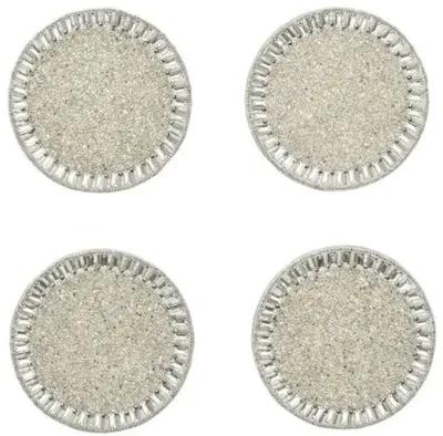 Set of 4 Bevel Coasters - Kim Seybert - Silver