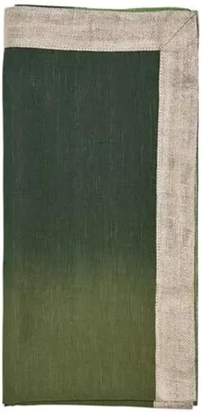 Set of 4 Dip Dye Napkins - Kim Seybert - Green