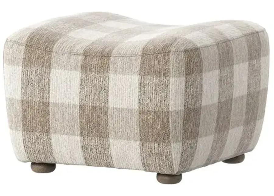 Kylo Ottoman - Dresden Pebble - Amber Lewis x Four Hands - Gray