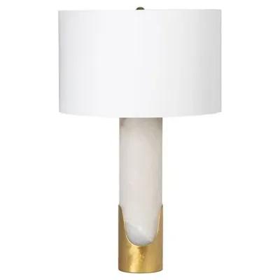 Sacha Alabaster Table Lamp - Neutral - Regina Andrew - White