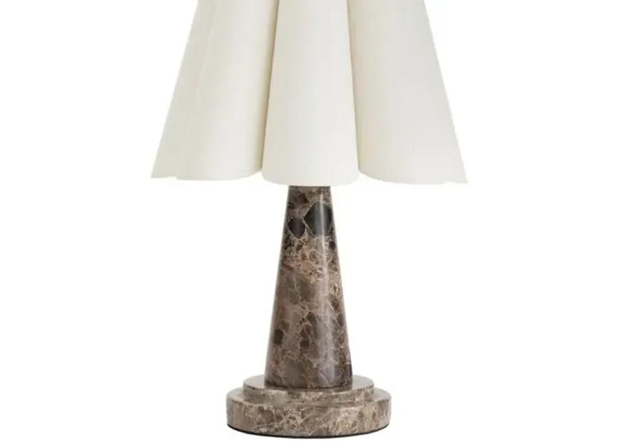 Segal Marble Mini Table Lamp - Regina Andrew - Brown