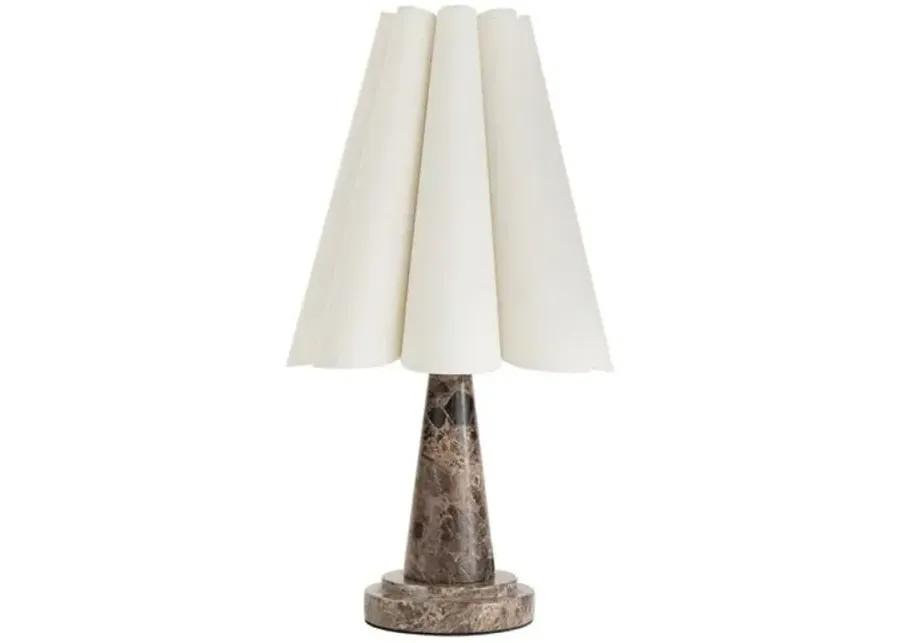 Segal Marble Mini Table Lamp - Regina Andrew - Brown