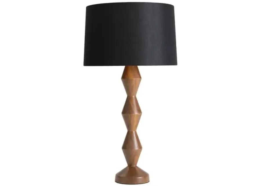 Crew Walnut Buffet Lamp - Regina Andrew - Black