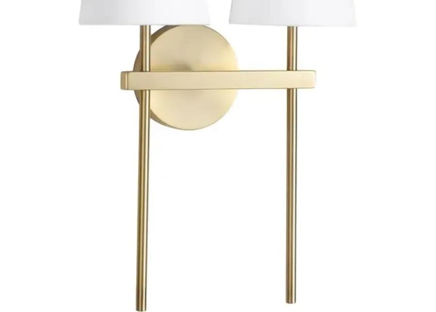 Southern Living Toni Double Wall Sconce - Brass - Regina Andrew - Gold