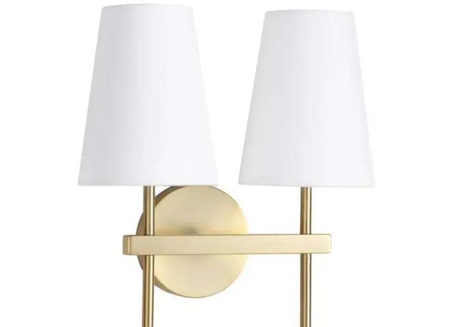 Southern Living Toni Double Wall Sconce - Brass - Regina Andrew - Gold