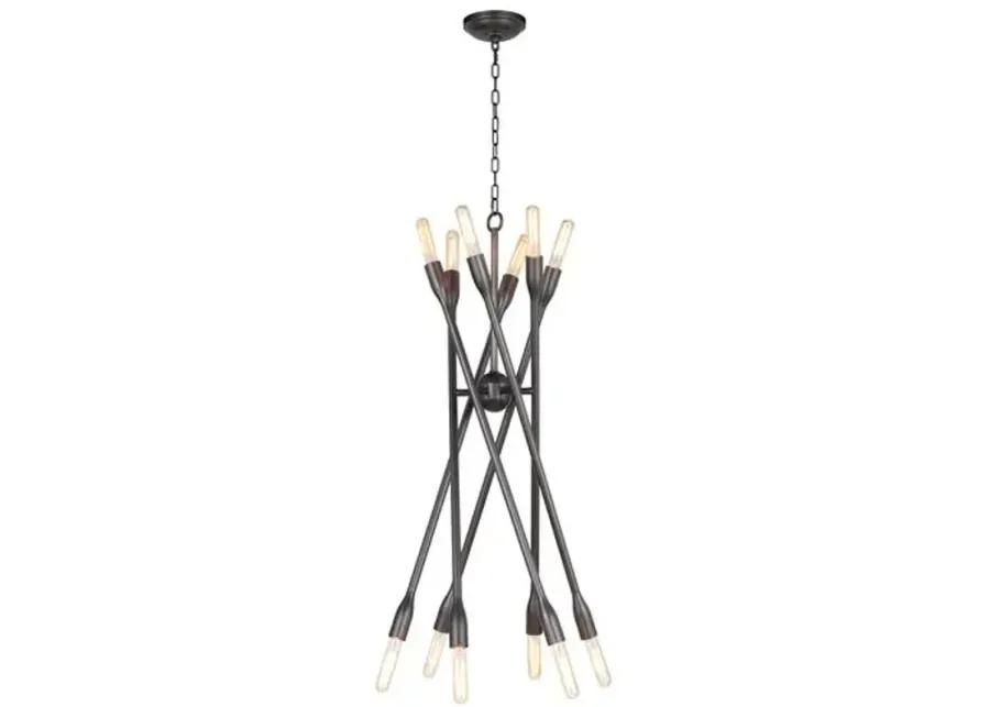 Cobra Criss Cross Chandelier - Regina Andrew - Brown