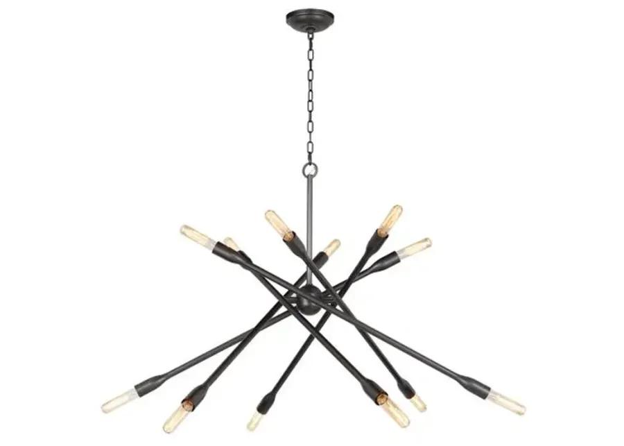 Cobra Criss Cross Chandelier - Regina Andrew - Brown