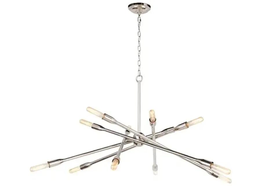 Cobra Criss Cross Chandelier - Regina Andrew - Silver