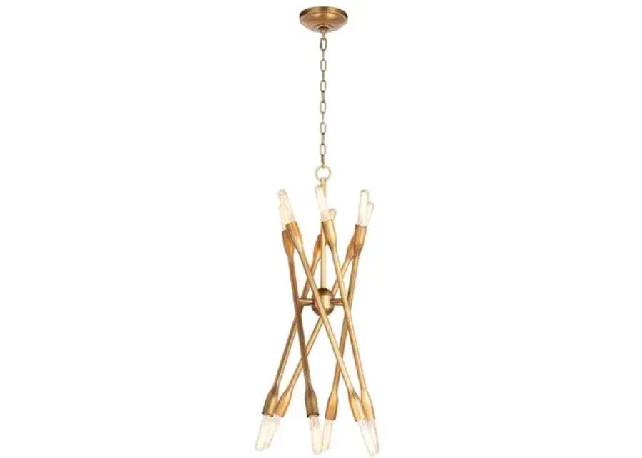 Cobra Criss Cross Chandelier - Regina Andrew - Gold