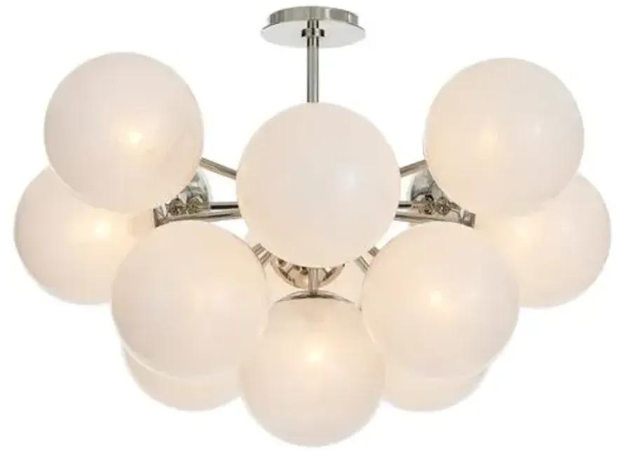 Shine Glass Globe Flush Mount - Regina Andrew - White