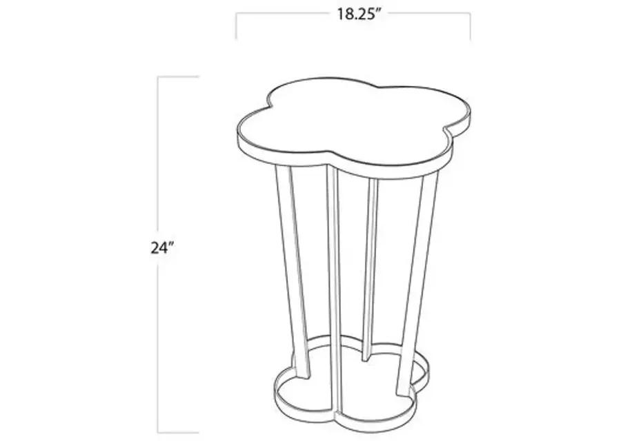 Clover Marble Top Side Table - Regina Andrew - Gold